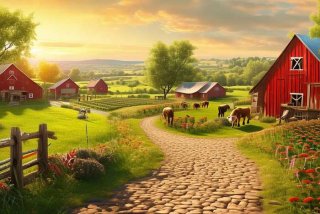 农村生活图案，农村生活图案图片