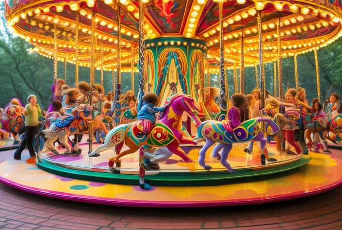 生活就像旋转木马；生活就像旋转木马一样转呀转