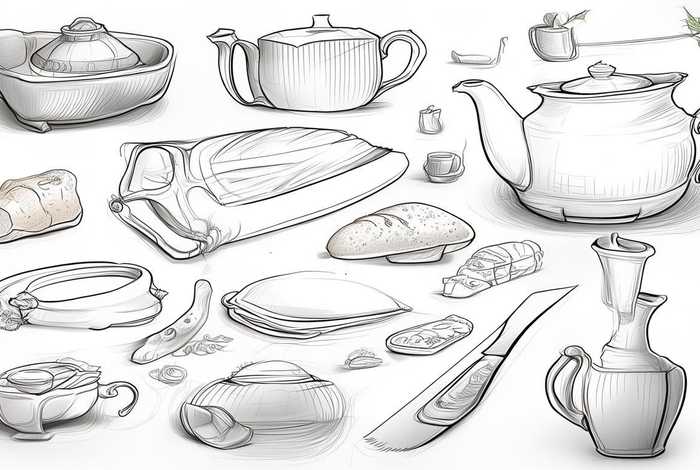 生活用品手绘线描画，生活用品手绘线描画教程