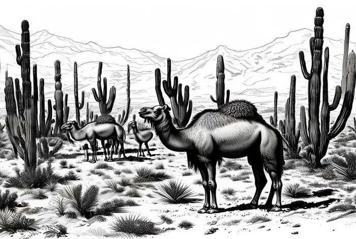 生活在沙漠里的动物图片，生活在沙漠里的动物图片简笔画