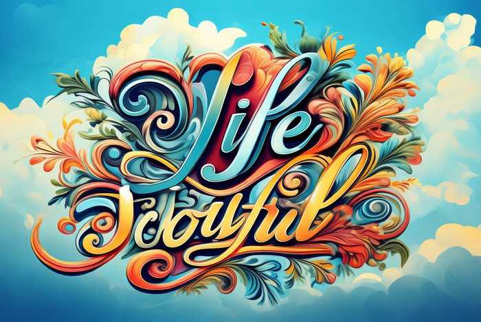 生活愉快的祝福语艺术字；生活愉快的祝福语艺术字怎么写