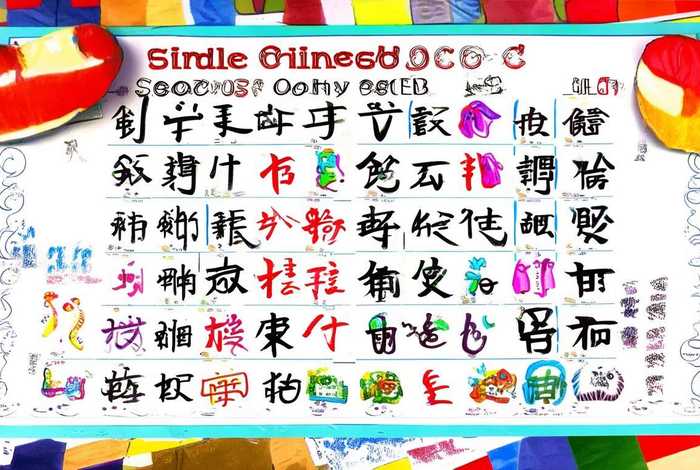 生活中的汉字手抄报二年级 - 生活中的汉字手抄报二年级简单