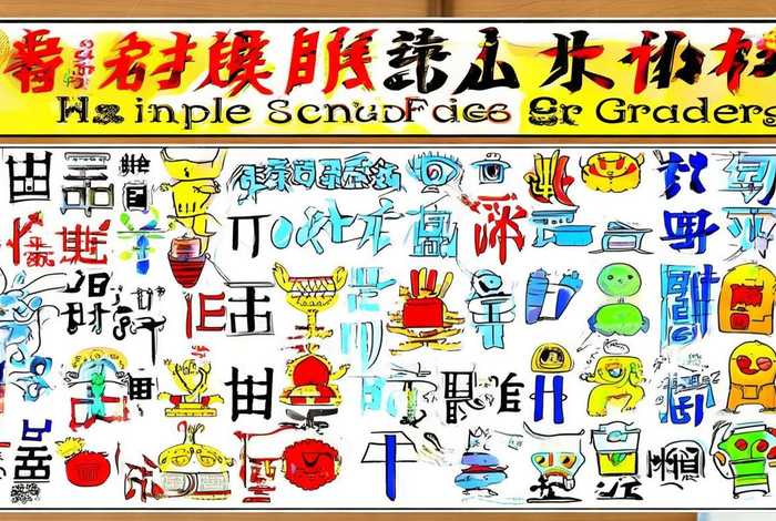 生活中的汉字手抄报二年级 - 生活中的汉字手抄报二年级简单