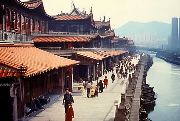 七十年代重庆临江门彩色明信片 重庆七十年代照片