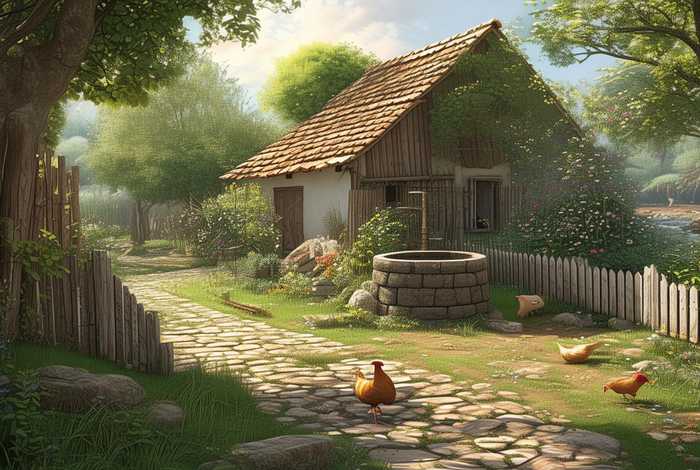 惬意的田园生活小院；惬意的田园生活小院图片