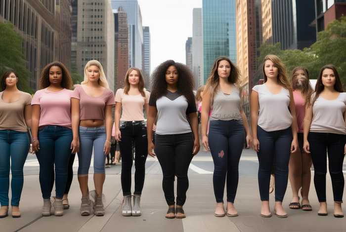 美国女性身高和体重、美国女性身高和体重比例