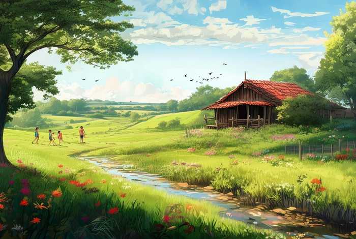 描写乡村生活场景的片段 描写乡村生活场景的片段作文