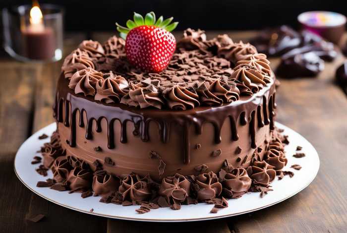 巧克力生日蛋糕图片、巧克力生日蛋糕图片大全