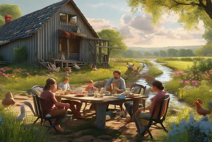 惬意的农家田园生活；惬意的农家田园生活图片