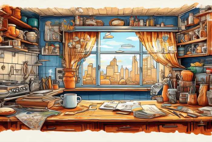 生活手绘插画图片；生活手绘插画图片素材