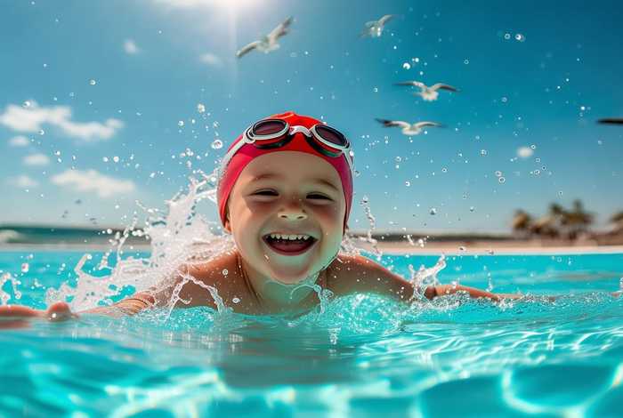 三年级我的暑假生活游泳 - 三年级我的暑假生活游泳第一次游泳