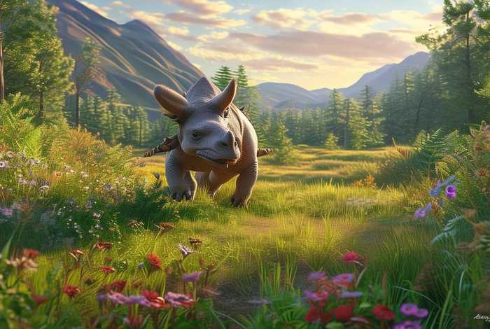 三角龙小美生活环境、三角龙生活的环境