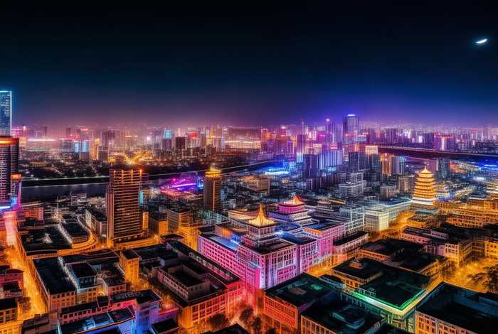 山西城市夜景 - 山西城市夜景图片