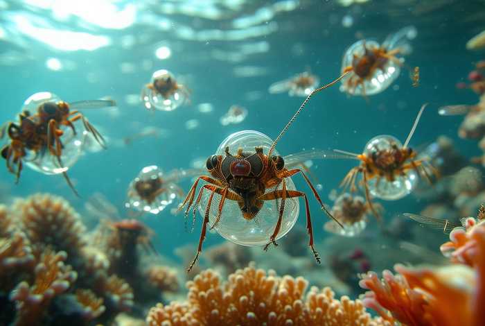 生活在水里的昆虫有氧气桶吗 - 生活在水里的昆虫有氧气桶吗图片