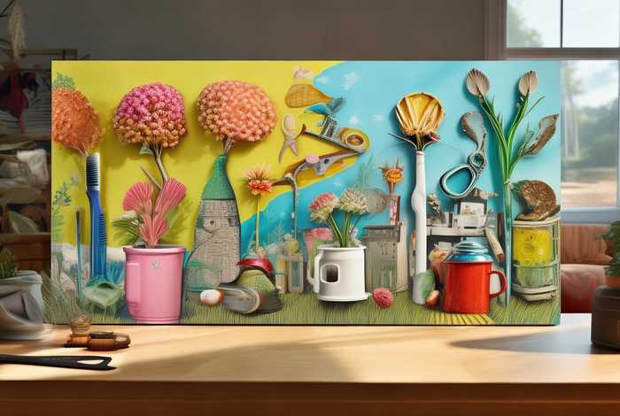 生活用品创意画（生活用品创意画8K纸）