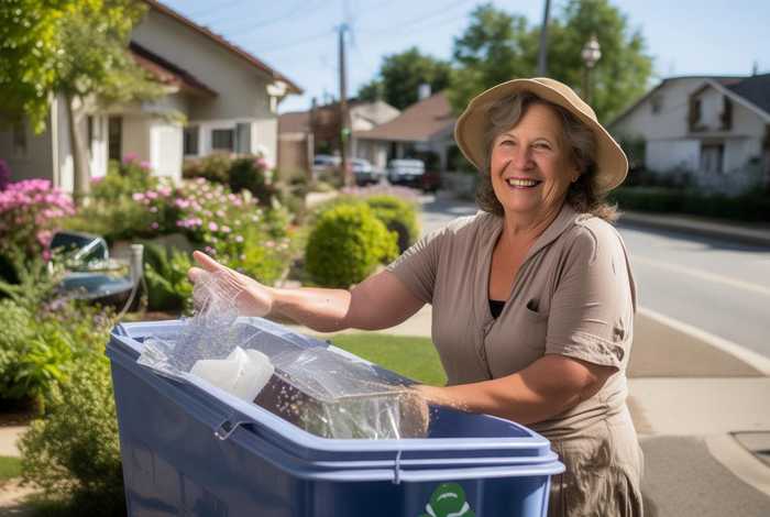 日常生活中的玛丽扔垃圾 - 生活中的!玛丽