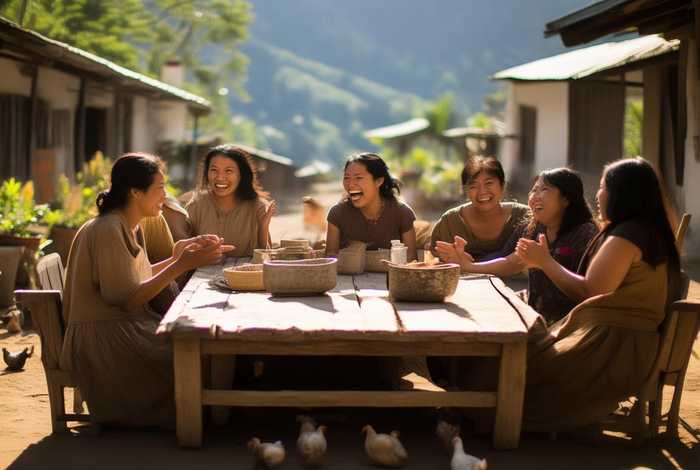 农村妇女聊天的图片 农村妇女聊天图片大全
