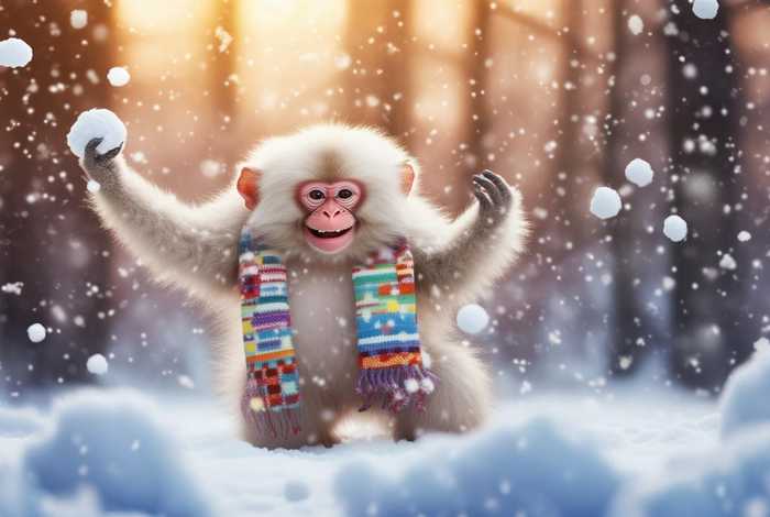 生活中的雪饼猴 - 生活中的雪饼猴子图片
