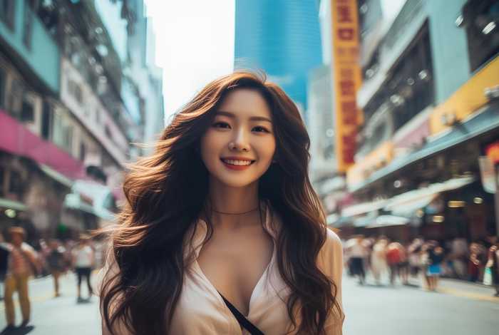 容儿香港生活照；香港演员容祖儿