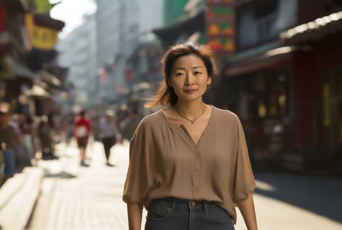 倪萍生活照街拍 倪萍生活照街拍图片