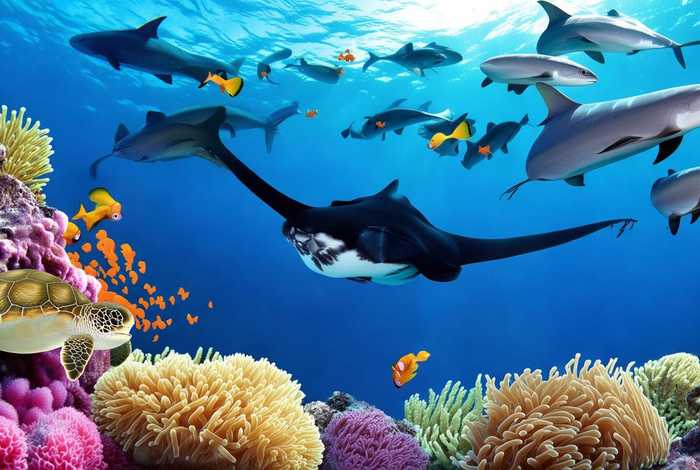 生活在水里动物图片，生活在水里的动物图片及名称