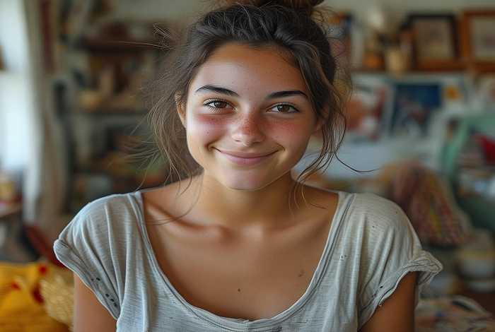 生活素颜照片女；20张女生素颜生活照片