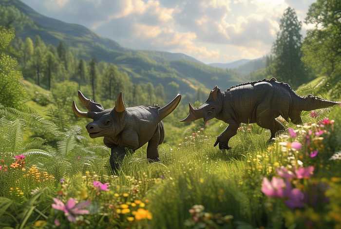 三角龙小美生活环境、三角龙生活的环境