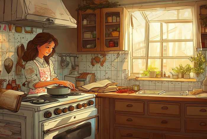 生活场景画手绘（生活场景插画手绘）