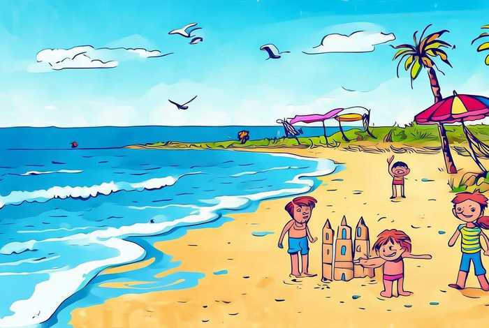 暑假生活手绘画（暑假生活手绘画图片）