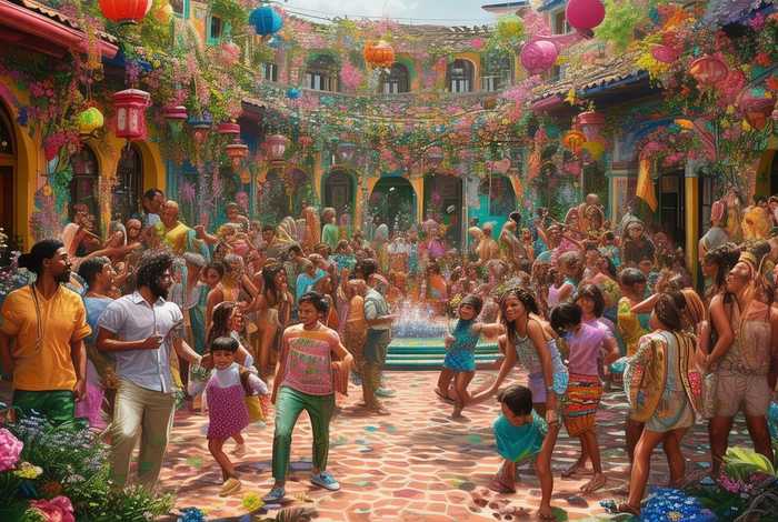 生活万花筒院子里的聚会作文400字；生活万花筒的作文怎么写300字