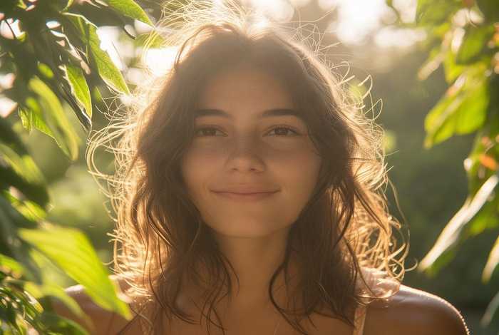 女生素颜生活照远景 20张女生素颜生活照片