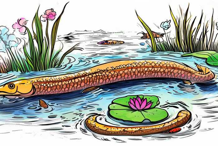 泥鳅生活环境图片简笔画；泥鳅生活环境图片简笔画彩色