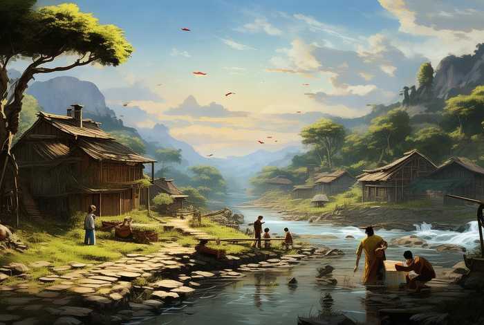 世外桃源的生活的诗句（世外桃源的生活的诗句怎么写）