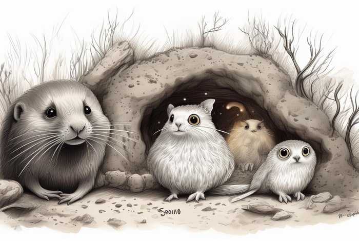 生活在地底下的动物简笔画 - 生活在地底下的动物简笔画图片