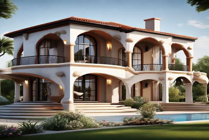 欧美生活三级、欧美三层别墅外观效果图