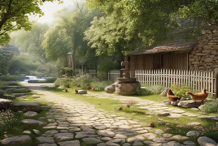 惬意的田园生活小院；惬意的田园生活小院图片