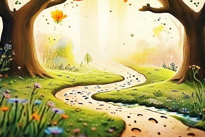 生活的足迹图；生活的足迹图片简笔画