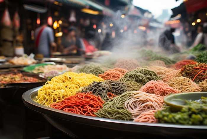 面食生活图；面食的图片画法