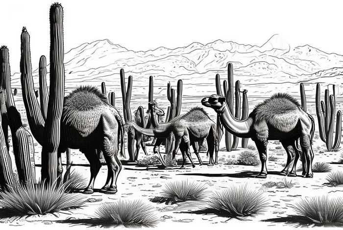 生活在沙漠里的动物图片，生活在沙漠里的动物图片简笔画