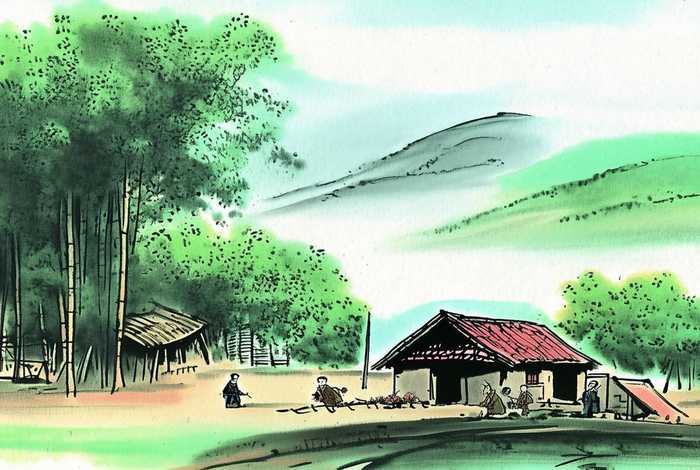 五六十年代的农村生活图片 - 五六十年代的农村生活国画图片