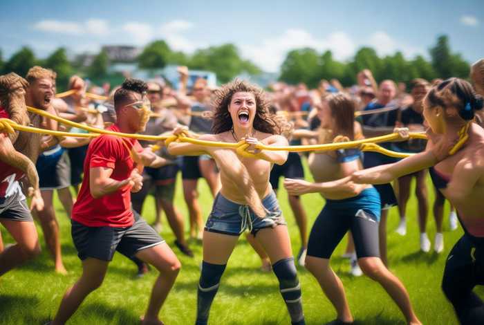 圆圈拔河比赛图片、圆圈拔河比赛图片真实