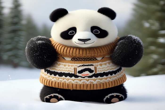 宠物熊猫四脚装秋冬加厚（熊猫四脚朝天图片）