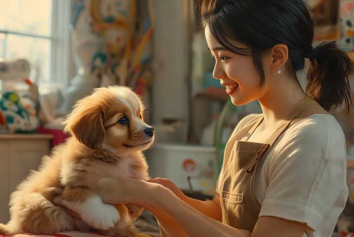 阿sue的宠物护理店 - 阿sue照顾小狗