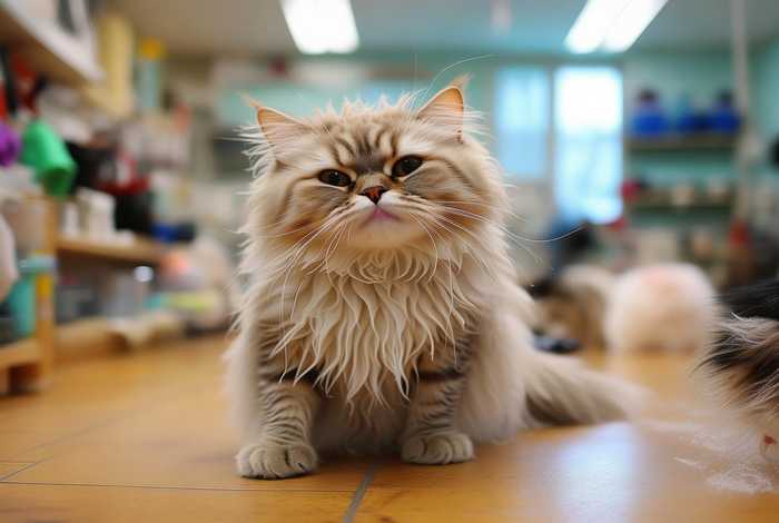 猫咪宠物店洗澡 - 猫咪宠物店洗澡后一直舔毛