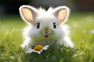 宠物兔子的照片；宠物兔子的照片可爱