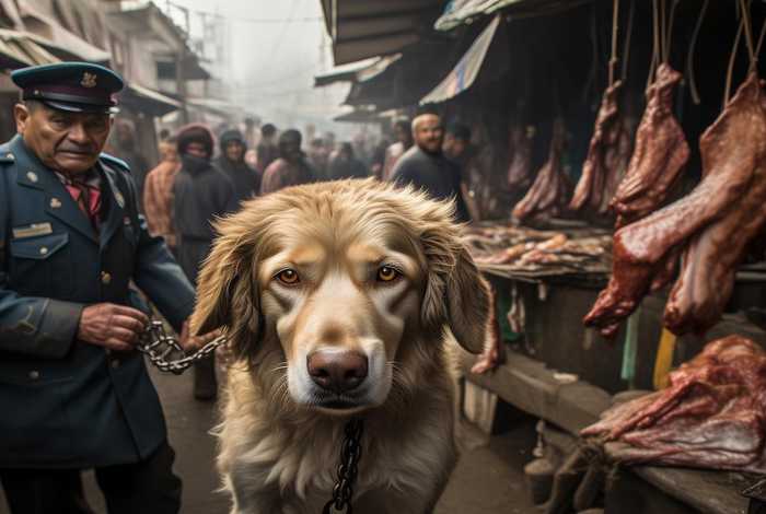 宠物犬被捕狗队抓走送往市场宰杀、狗狗被城市捕狗队抓走