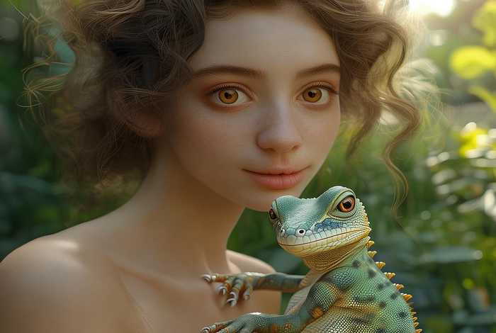 宠物蜥蜴娘 宠物蜥蜴娘 本人