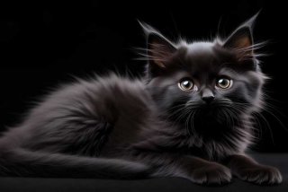 宠物小猫黑背（小猫黑色背景）