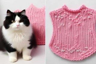 宠物小猫背心编织教程、宠物小猫背心编织教程图解