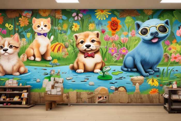 宠物商店装饰墙贴 - 宠物商店装饰墙贴效果图 宠物商店装饰墙贴 - 宠物商店装饰墙贴效果图